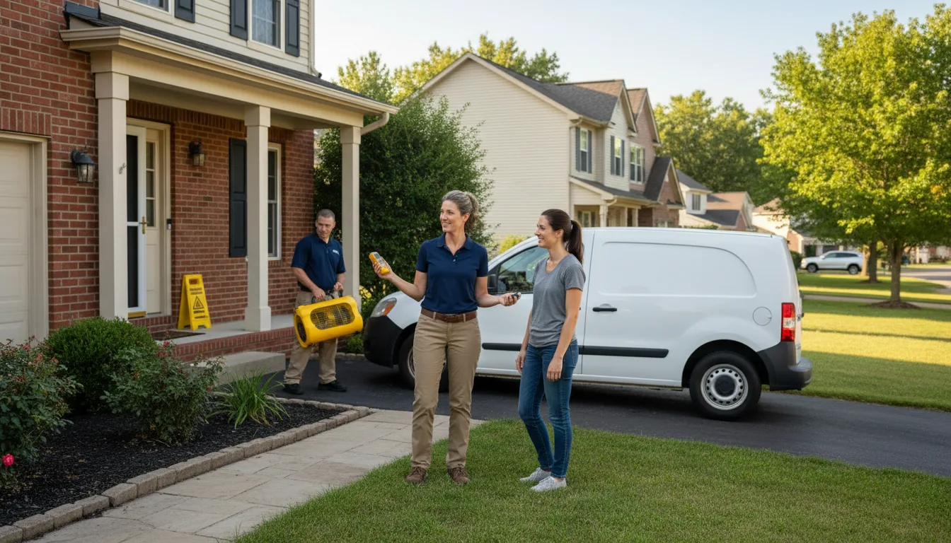 Residential water damage restoration in Alexandria, OH